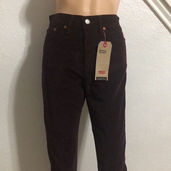 Levis Skinny Wedgie Jeans Malbec Moleskin - Picture 4 of 15